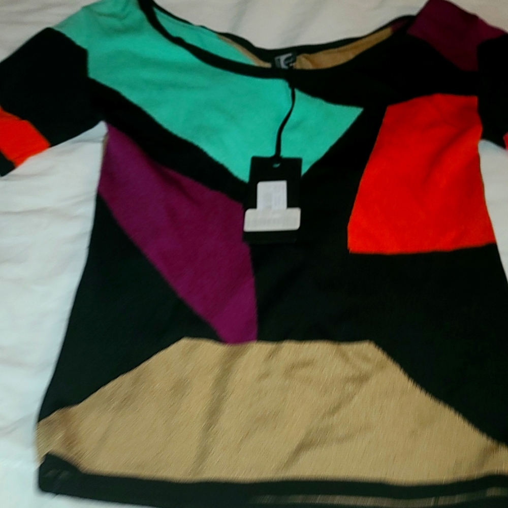 Tricot Chic geometric sweater brand new